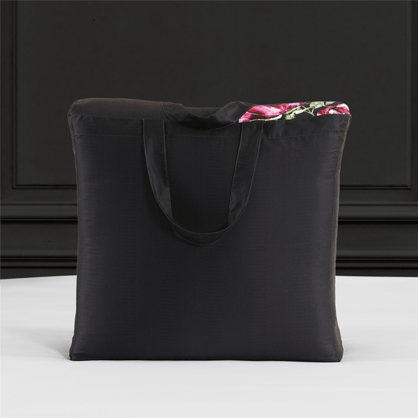 Bebejan Black Night Poppies 5pc. Reversible Comforter Set