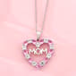 Gemstone Classics(tm) Lab Grown Pink/White Sapphire Mom Pendant - image 1
