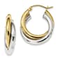 Gold Classics(tm) 10kt. Polished Two-tone Double Tube Hoop Earrings - image 1