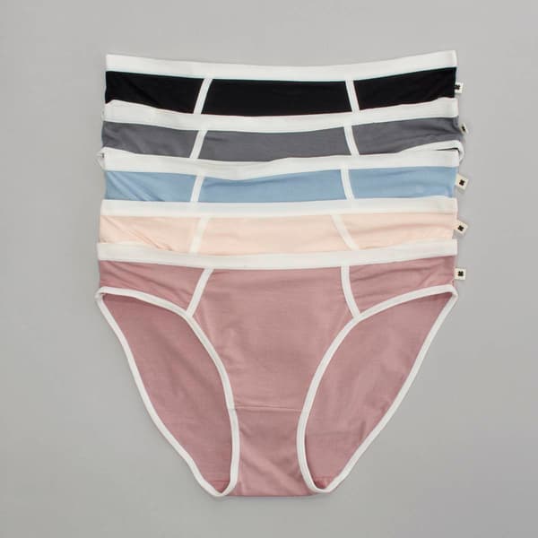 Womens Lucky 5pk. Rayspan Ringer Bikini Panties - LVD53075BV