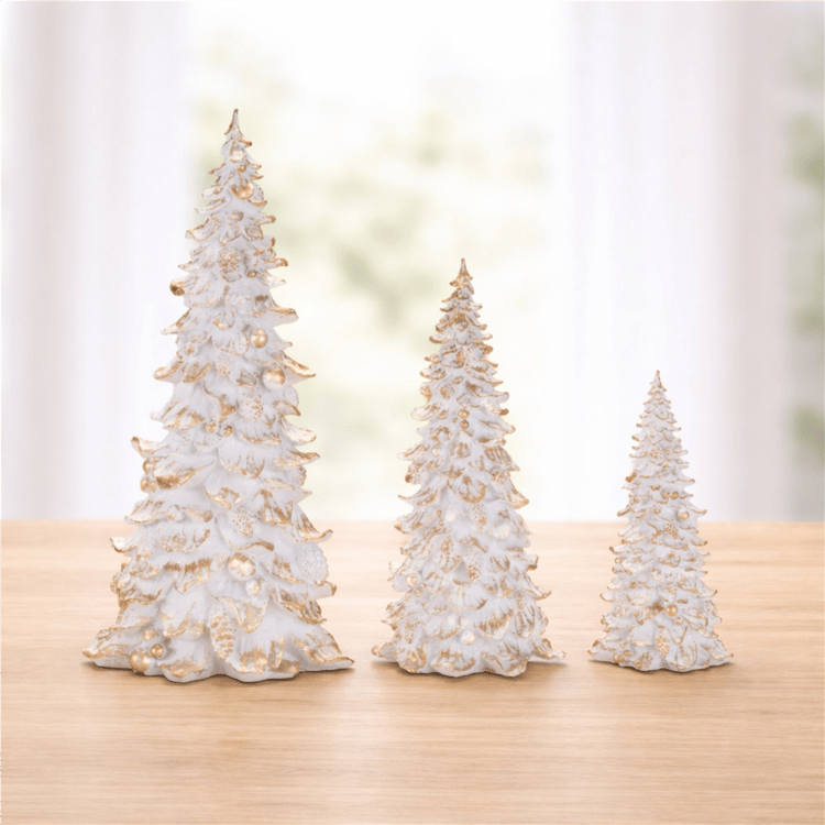 Melrose Embossed Christmas Tree - Set of 3