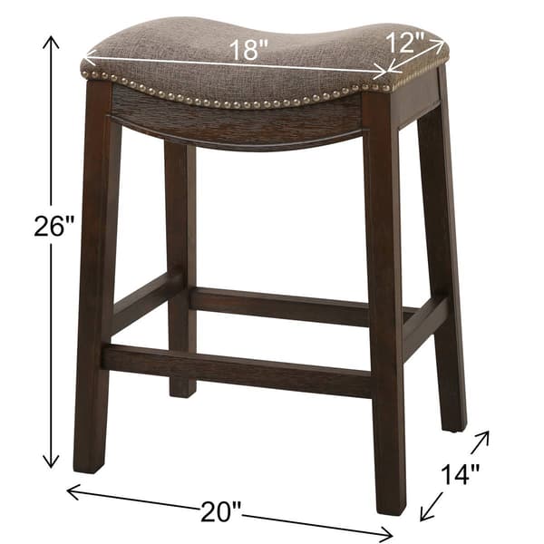 New Ridge Home Goods Sadie Weathered Wood Counter-Height Barstool