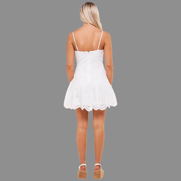 Juniors Trixxi Trippel Tie Eyelet Sun Dress