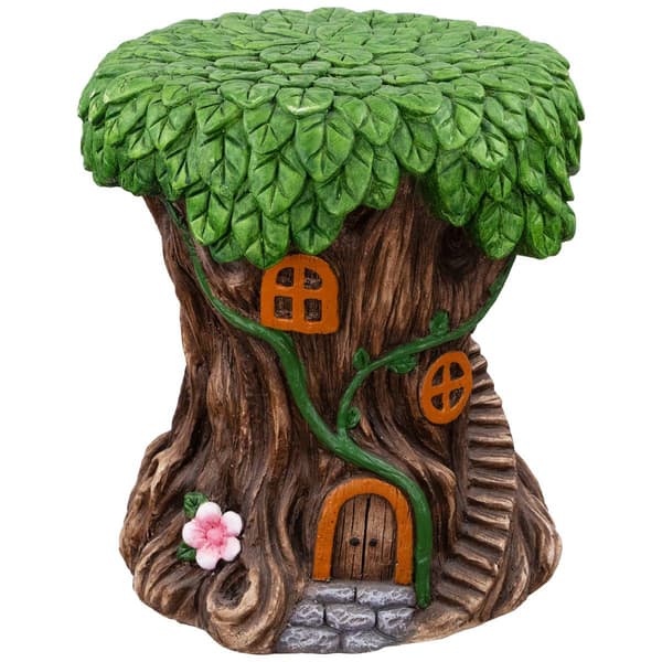 Northlight Seasonal Fairy Tree Stump Garden Plant Stand