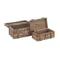9th &amp; Pike® Brown Wood Coastal Boxes With Lids - Set Of 2 - image 5