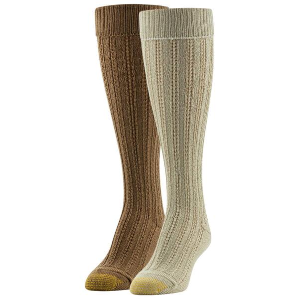 Womens Gold Toe&#40;R&#41; 2pk. Tuckstitch Knee High Socks - image 