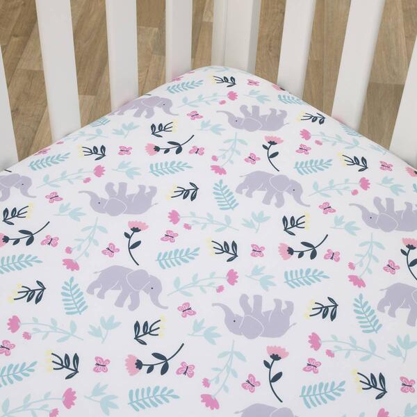 Carter&#8217;s&#174; Floral Elephant Super Soft Fitted Crib Sheet