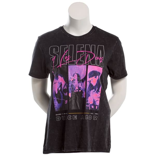 Juniors C-Life Selena Mineral Wash Triple Box Boyfriend Tee