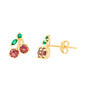 Gianni Argento Gold over Sterling Silver Cherry Shaped Earrings - image 2