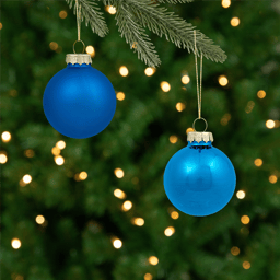 Northlight 10ct. 2-Finish Blue Christmas Glass Ball Ornaments