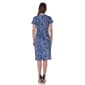 Womens 24/7 Comfort Apparel Abstract Faux Wrap Dress - image 3