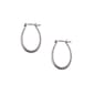 Freedom Silver-Tone Teardrop Click Top Hoop Earrings - image 1
