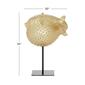 9th & Pike&#174; Gold Coastal Pufferfish Sculpture - 14x7 - image 7