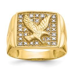 Mens Diamond Classics(tm) 10kt. Gold 1/10ctw. Diamond Eagle Ring