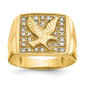 Mens Diamond Classics(tm) 10kt. Gold 1/10ctw. Diamond Eagle Ring - image 1
