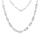 18in. Sterling Silver Cubic Zirconia Paperclip Link Necklace - image 1