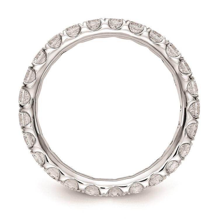 Pure Fire 14kt. White Gold Lab Grown Diamond Eternity Band