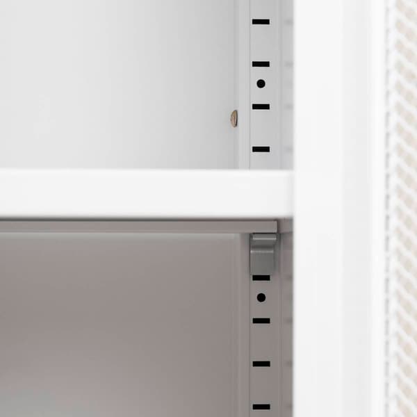 South Shore Eddison Pure White Mesh 2-Door Storage Cabinet