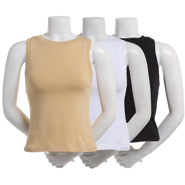 Juniors Urban Rebel 3pk. Cotton Rib Tanks - image 