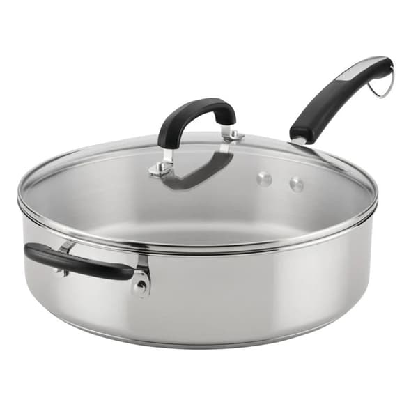 Farberware Brilliance 6-Qt Covered Saute Pan and Helper Handle