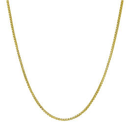 20in. Vermeil Sterling Silver Box Chain Necklace