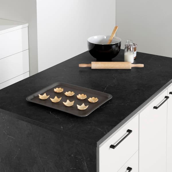 South Shore Myro Faux Black Stone Kitchen Island