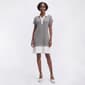 Plus Size Cure Short Sleeve Stripe Ruffle Hem Shift Dress - image 1