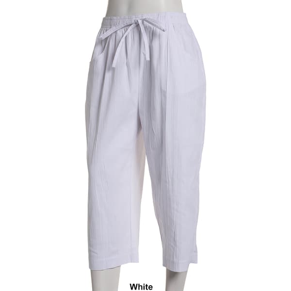 Womens Hasting & Smith Crinkle Tie Front Capri Pants