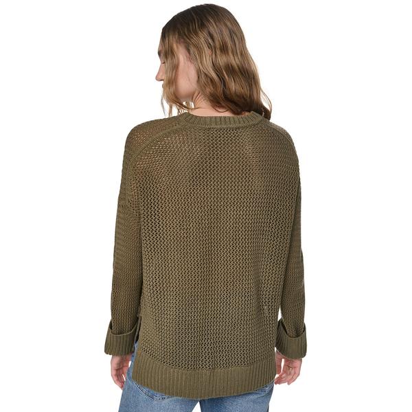 Womens DKNY Jeans Long Sleeve Open Stitch Varsity Logo Sweater