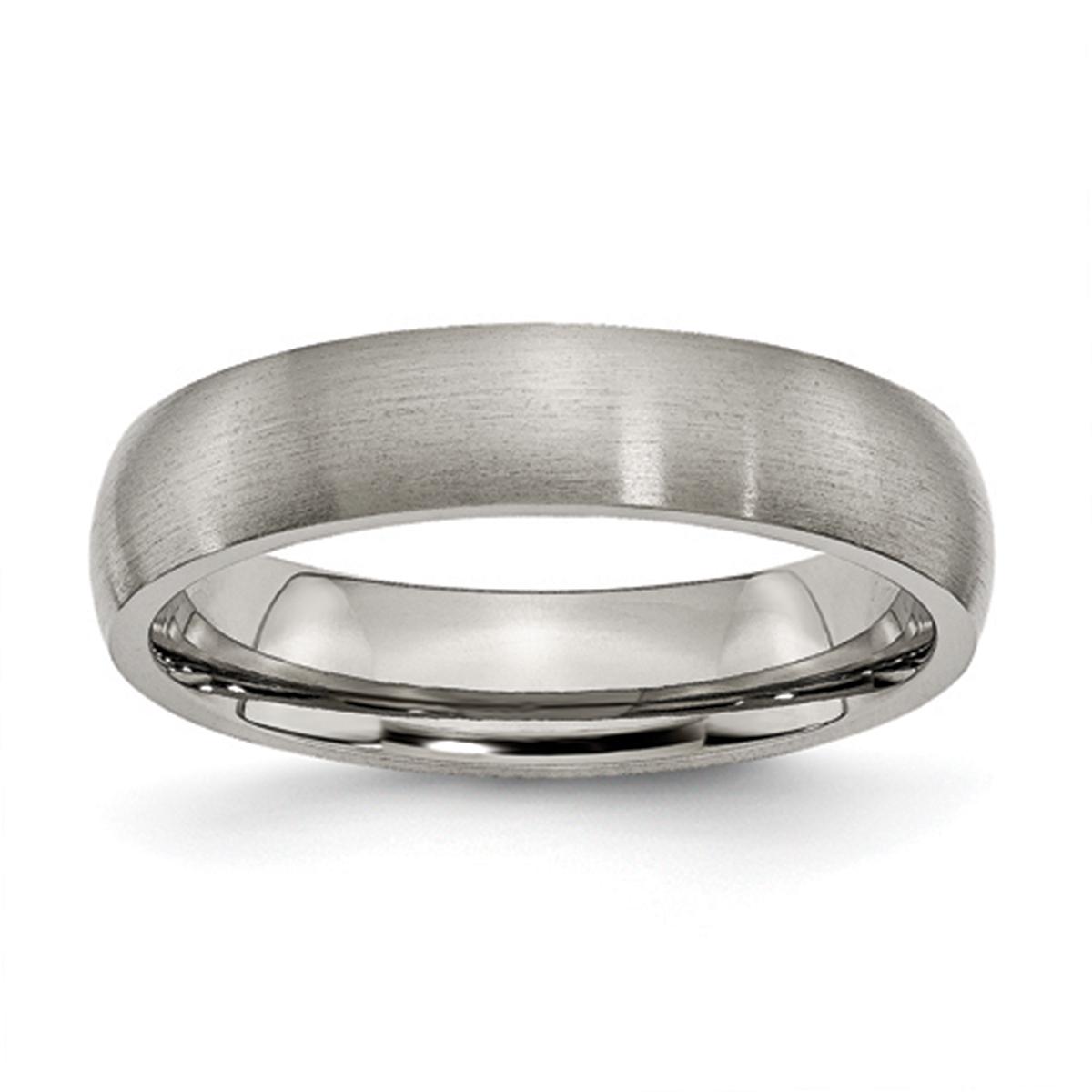 Mens Endless Affection™ 5mm Brushed Titanium Wedding Band