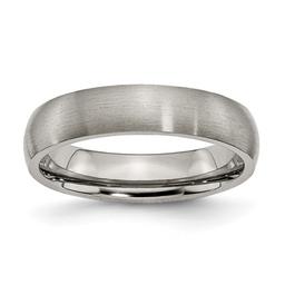 Mens Endless Affection(tm) 5mm Brushed Titanium Wedding Band