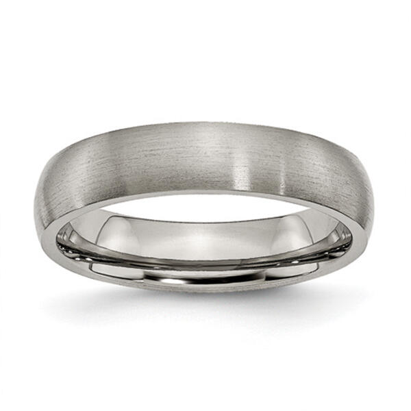 Mens Endless Affection&#40;tm&#41; 5mm Brushed Titanium Wedding Band - image 