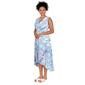Petite Ruby Rd. Sleeveless V-Neck Puff Paisley High Low Hem Dress - image 3