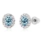 Gemstone Classics&#40;tm&#41; White Gold Sky Blue Topaz Oval Earrings - image 1