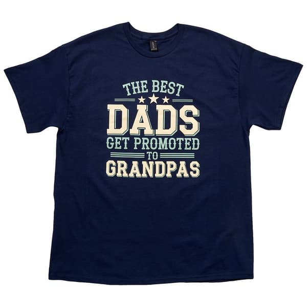 Mens Best Dads Get Promoted to Grandpa Short Sleeve Tee