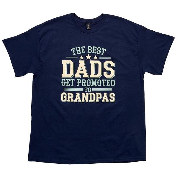 Mens Best Dads Get Promoted to Grandpa Short Sleeve Tee - image 