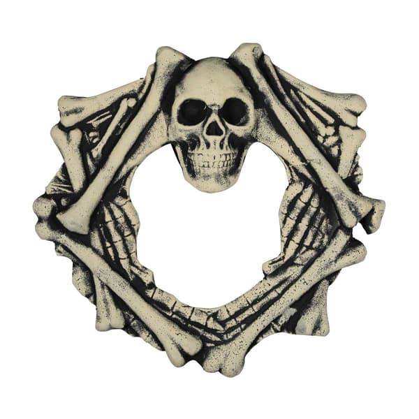 Northlight Seasonal Skull Head and Bones Unlit Wreath