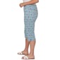 Plus Size Ruby Rd. French Riviera Pull On Floral Denim Capris - image 4