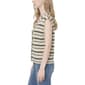 Petite NY Collection Cap Sleeve Stripe Crochet Cardigan - image 3