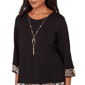 Petite Alfred Dunner Seville Bold Floral Border Trim Blouse - image 5