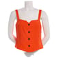 Juniors A. Byer Button Up Vest Tank Top - Poppy - image 1
