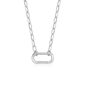 Brilliant Grown Lab-Grown Diamond Accent Paper Clip Link Necklace - image 1