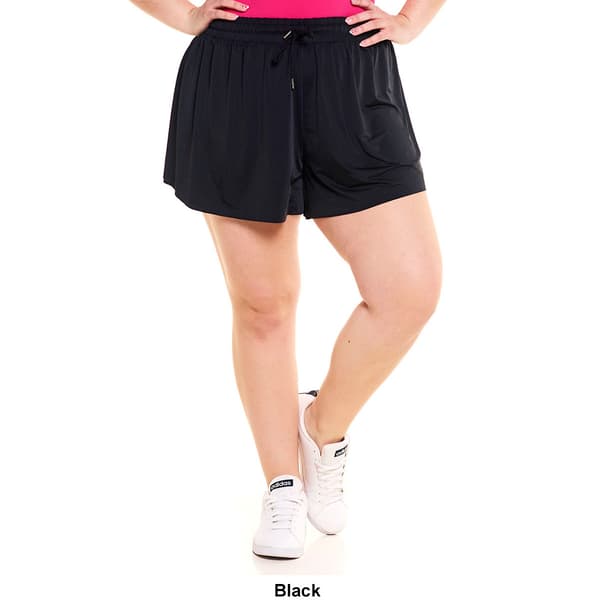 Juniors Plus No Comment Athletic Butterfly Shorts with Pocket