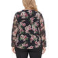 Plus Size NY Collection Long Sleeve Ruffle Front V-Neck Blouse - image 2