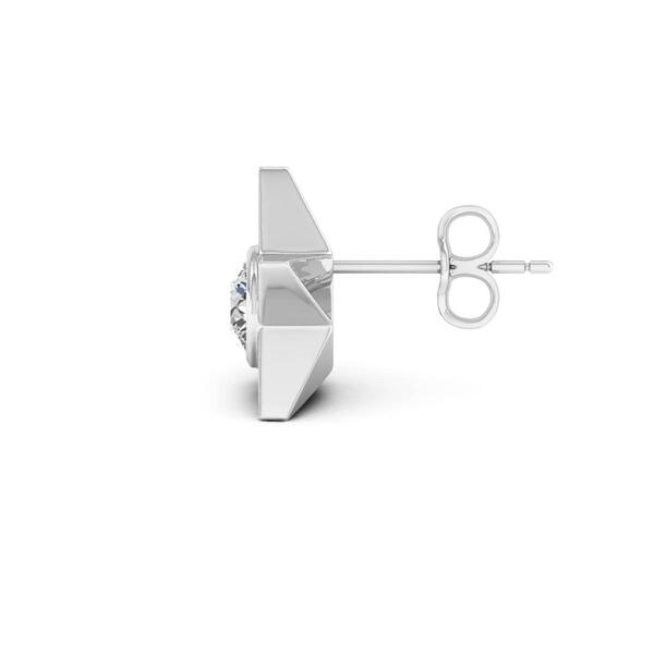 Moluxi&#8482; Sterling Silver 1ctw. Moissanite Star Stud Earrings