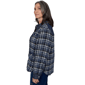 Petite Alfred Dunner Tuscany Denim Trim Plaid Eyelash Jacket - image 4