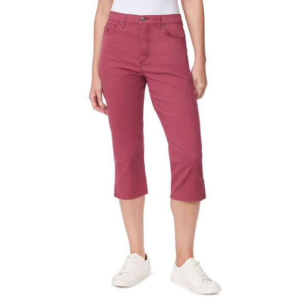 p/h3/24 Womens Gloria Vanderbilt Amanda Solid Capri Pants - image 