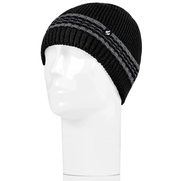 Mens Heat Holders(R) Bjorn Roll Up Hat w/ Stripes - image 