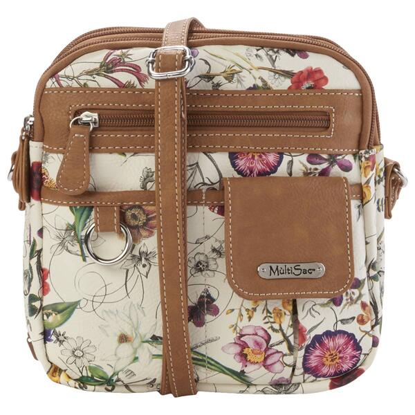 MultiSac North/South Floral Zip Around Crossbody - image 