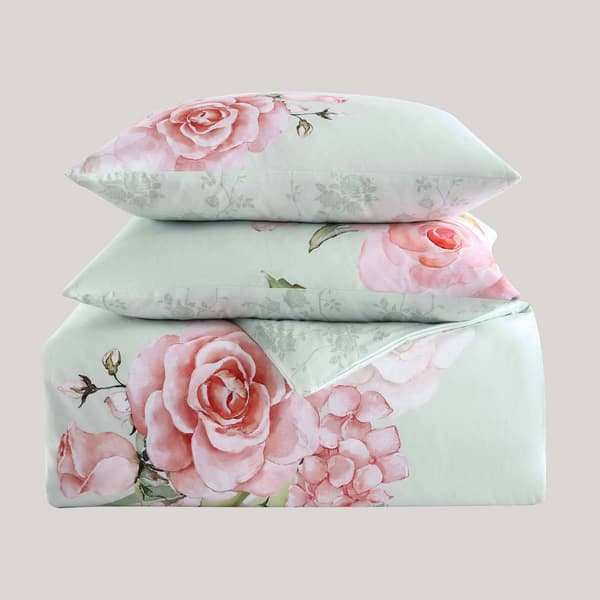 Bebejan® Rose on Misty Green 5pc. Reversible Comforter Set - Boscov's